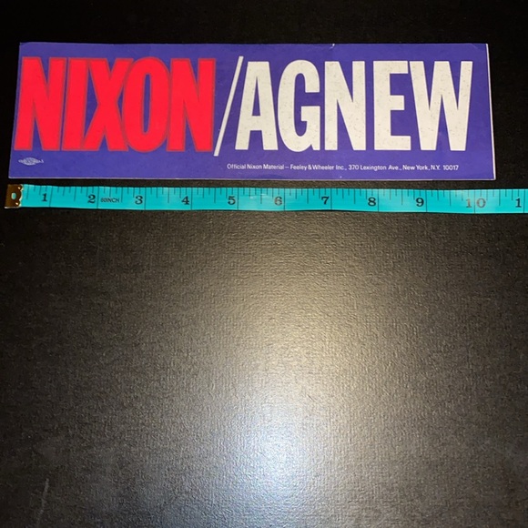 VTG 1968 Richard Nixon campaign stickers. See measurements. - Picture 10 of 11